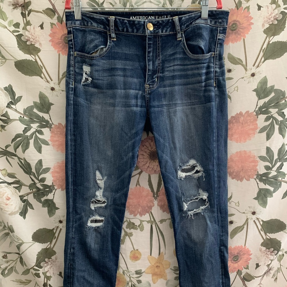 Distressed jeans